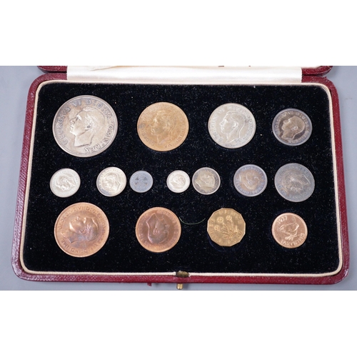 1880 - A 1937 specimen coin set in original leather case