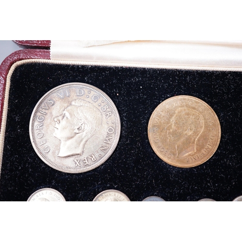 1880 - A 1937 specimen coin set in original leather case