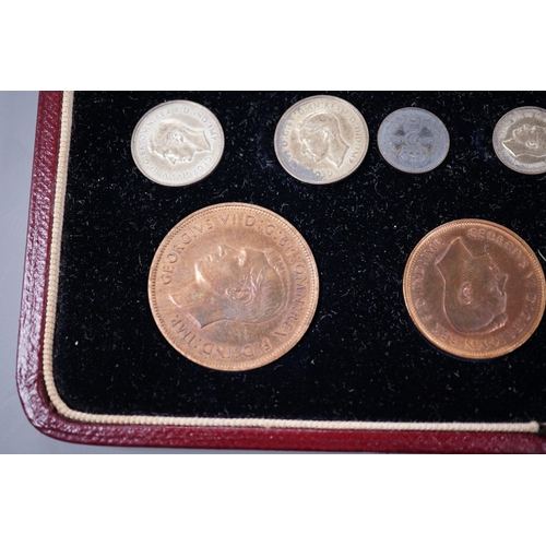 1880 - A 1937 specimen coin set in original leather case