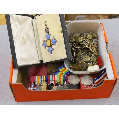 1881 - A WWI / WWII CBE group to Surg. S.Lt.D.E.Bedford RNVR with additional awards and a group of assorted... 
