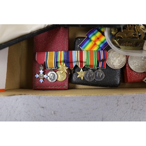 1881 - A WWI / WWII CBE group to Surg. S.Lt.D.E.Bedford RNVR with additional awards and a group of assorted... 