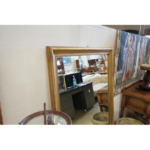 126 - A Victorian style rectangular gilt framed wall mirror, width 116cm, height 150cm