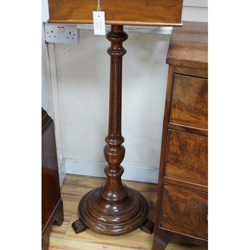 176 - A Victorian mahogany shaving stand, width 42cm, depth 39cm, height 148cm