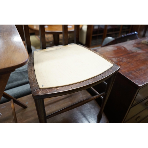 36 - A small late Victorian rectangular folding occasional table, width 44cm, depth 40cm, height 58cm tog... 