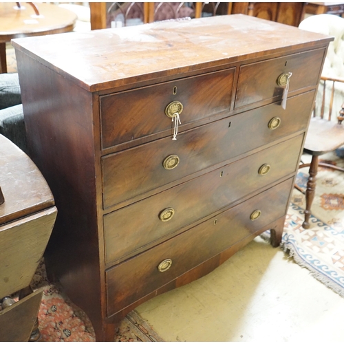 40 - A Regency mahogany chest, width 108cm, depth 49cm, height 106cm