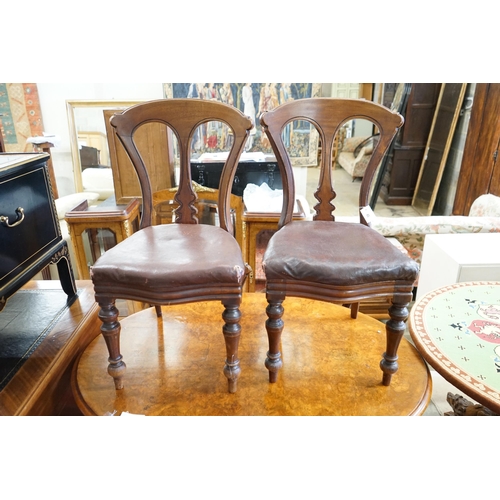 45 - A set of six Victorian mahogany dining chairs