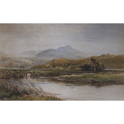 700 - Edmund Morrison Wimperis (1835-1900), watercolour, 'A Welsh River', signed and dated '75, artist's l... 