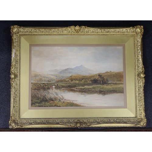 700 - Edmund Morrison Wimperis (1835-1900), watercolour, 'A Welsh River', signed and dated '75, artist's l... 