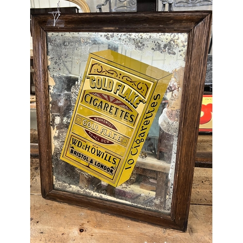 71 - A 'Gold Flake' advertising mirror, width 46cm, height 56cm