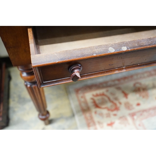 83 - A Victorian mahogany washstand, width 107cm, depth 53cm, height 86cm