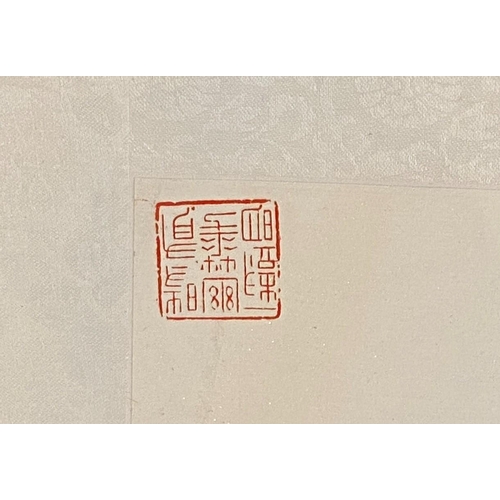 172 - Chinese School, early 21st century, scroll painting on paper of two tigers, inscribed upper left and... 