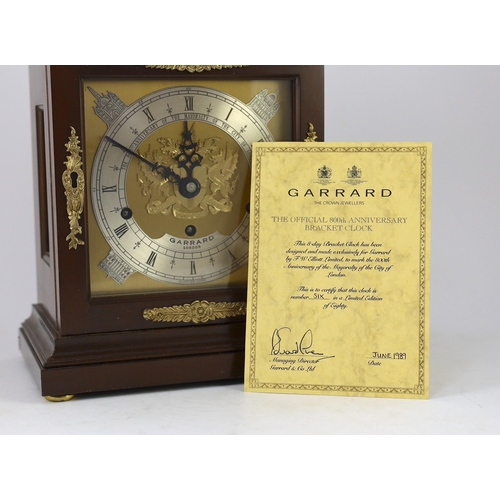 186A - An Elliott for Garrards bracket clock, The 800th anniversary of the Mayoralty of the City of London... 