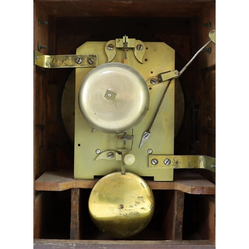 188 - Chater, Goswell Road, London. A Regency brass mounted mahogany eight day bracket clock, with stepped... 