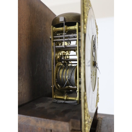 193 - John Miller of London, apprenticed to Joseph Knibb. A William III walnut eight day longcase clock, t... 