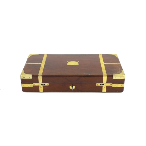 22 - A Victorian mahogany cased field surgeon's set by Salt & Son of Bull Lane, London, the brass bound m... 