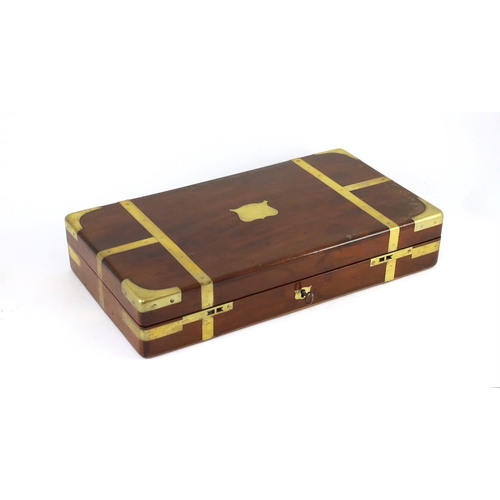 22 - A Victorian mahogany cased field surgeon's set by Salt & Son of Bull Lane, London, the brass bound m... 