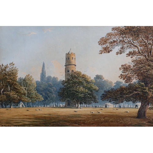 250 - John Varley (1778-1842) The Tower in Berkhampstead Parkwatercoloursigned and dated 182316 x 24.5cm... 