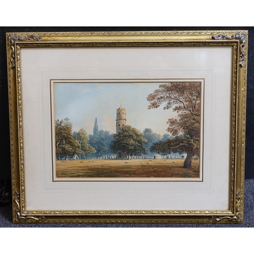 250 - John Varley (1778-1842) The Tower in Berkhampstead Parkwatercoloursigned and dated 182316 x 24.5cm... 