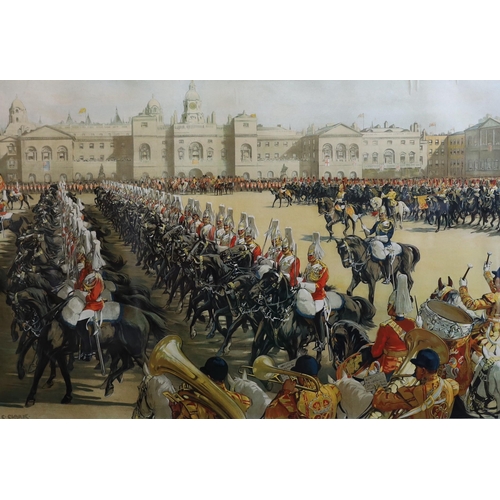 278 - Christopher Clark (1875-1942) 'London by LMS, Trooping The Colour, Whitehall', RA Series 79lithograp... 