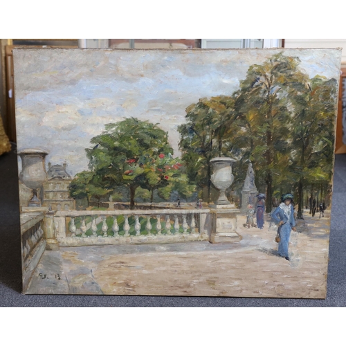 281 - § § Charles Holloway James RA (1893-1953) 'The Tuilleries Gardens'oil on canvassigned and dated '137... 