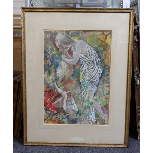 282 - Charles Sims RA (1873-1928) 'Neaera and Zeta'watercolour and gouachesigned56 x 38cm... 