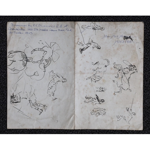 283 - § § Sir Alfred Munnings (1878-1959) Sketches for Alderman William Henry Woods, 1907ink on letterhead... 