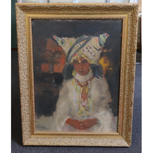 293 - Abel Pann (Latvian, 1883-1963) Portrait of Orpahpastel on papersigned and dated 1951, inscribed Jeru... 