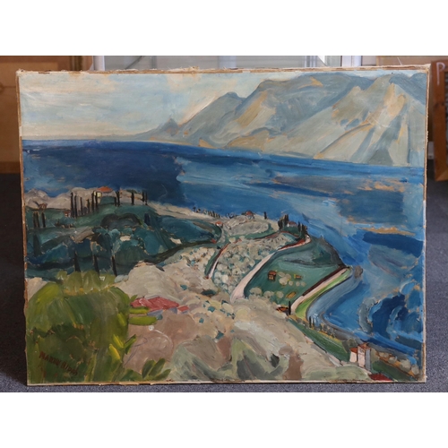 302 - § § Martin Bloch (British, 1883-1954) Val Di Sognooil on paper laid canvassigned and inscribed verso... 