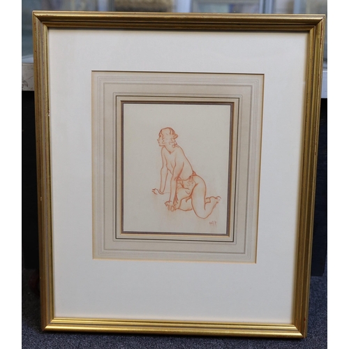 306 - § § Sir William Russell Flint (1880-1969) Kneeling modelsanguine chalk on paperinitialled19 x 15.5cm... 