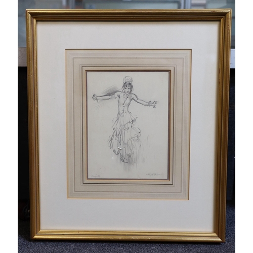 307 - § § Sir William Russell Flint (1880-1969) 'Chiquita'pencil on papersigned and titled22 x 17cm... 