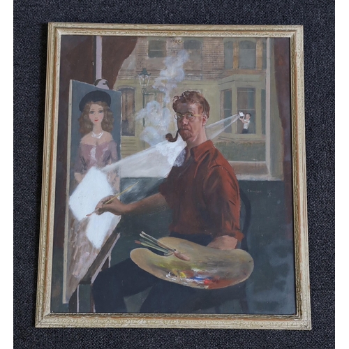 320 - § § Alfred Reginald Thomson, R.A. (1894-1979) Self portraitoil on boardsigned44 x 37cm... 