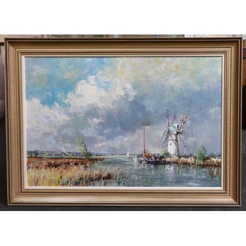 322 - § § John Sutton (b.1935) 'Early Spring, Thurne'oil on canvassigned and titled verso50 x 76cm... 