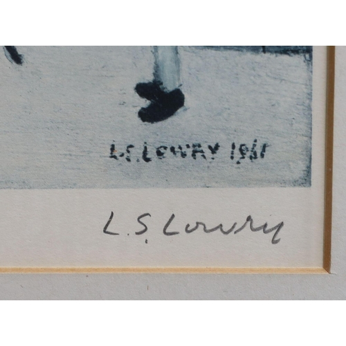 327 - § § Lawrence Stephen Lowry (1887-1976) 'The Level Crossing'offset lithographsigned in pencil, from t... 