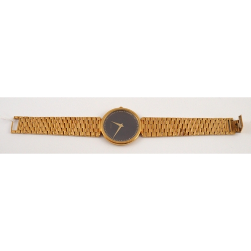 387 - A gentleman's 18ct gold Piaget manual wind dress wrist watch, on an 18ct  gold Piaget bracelet, the ... 