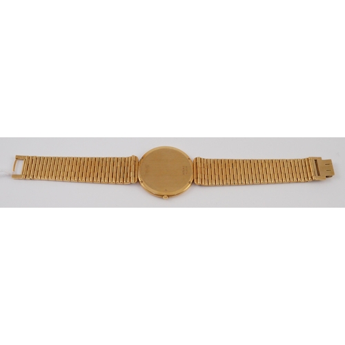 387 - A gentleman's 18ct gold Piaget manual wind dress wrist watch, on an 18ct  gold Piaget bracelet, the ... 