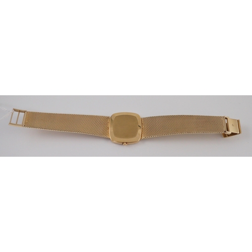 392 - A gentleman's 1970's 18ct gold Rolex Cellini manual wind wrist watch, on an integral brushed gold br... 