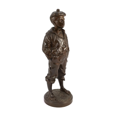 50 - Vaclaw (Victor) Szczeblewski (Polish, 19th century). A bronze figure 'Mousse Le Siffleur', study of ... 