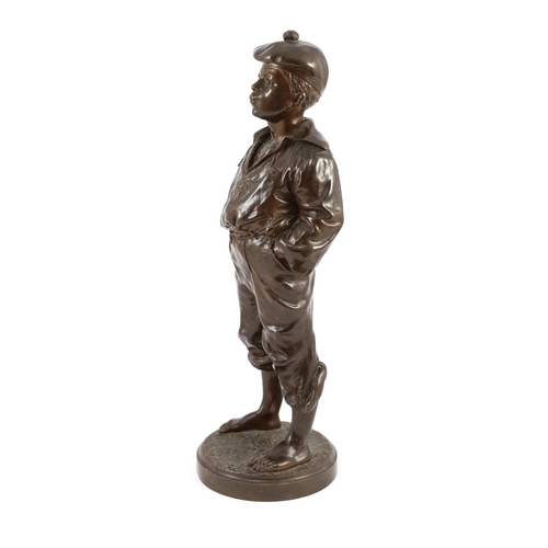 50 - Vaclaw (Victor) Szczeblewski (Polish, 19th century). A bronze figure 'Mousse Le Siffleur', study of ... 