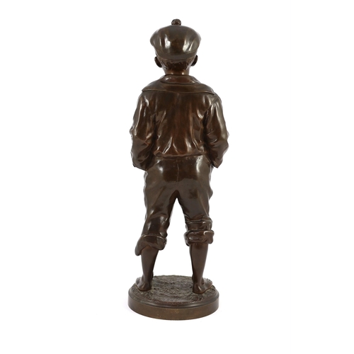 50 - Vaclaw (Victor) Szczeblewski (Polish, 19th century). A bronze figure 'Mousse Le Siffleur', study of ... 