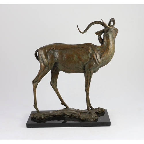 52 - Robert Glen (African/American b.1940). A bronze study of an Eland, signed in the bronze and dated 19... 