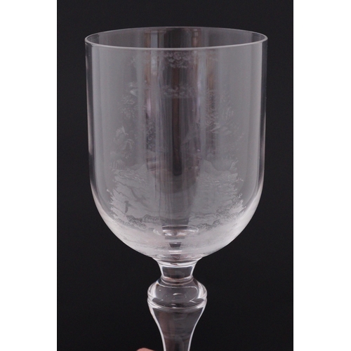 73 - Laurence Whistler CBE (1912-2000), 'TERM' an engraved glass goblet together with a limited edition b... 