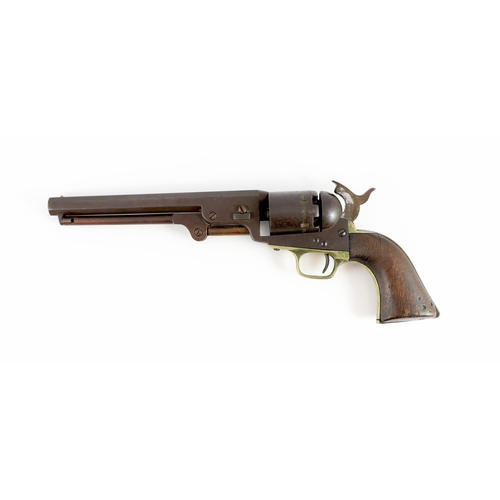 9 - A Metropolitan Arms Co of New York Navy model revolver, with octagonal, rifled cal. 36 barrel; six-s... 