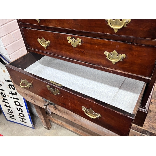 2011 - A small George III mahogany four drawer chest, width 79cm, depth 45cm, height 73cm