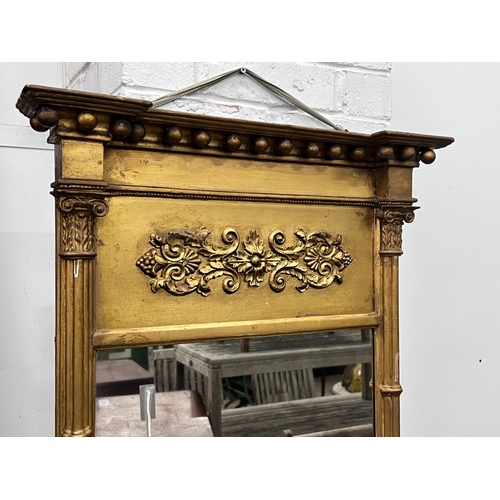 2019 - A Regency gilt wood and gesso pier glass, width 62cm, height 92cm