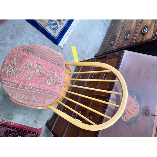 2037 - A set of six Ercol light elm and beech comb back chairs, width 45cm, depth 44cm, height 89cm