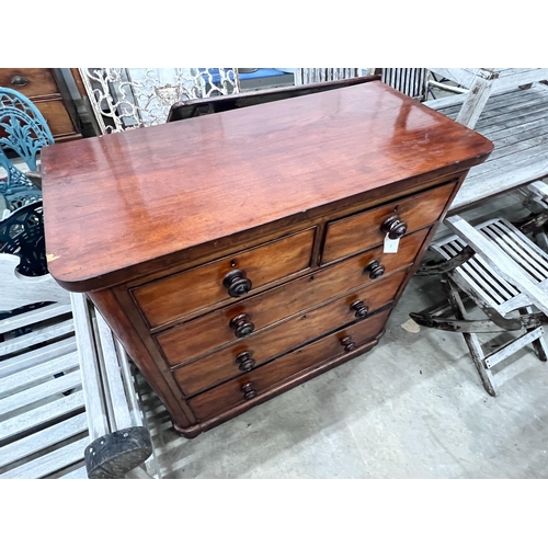 2059 - A Victorian mahogany chest of drawers, width 104cm, depth 48cm, height 103cm