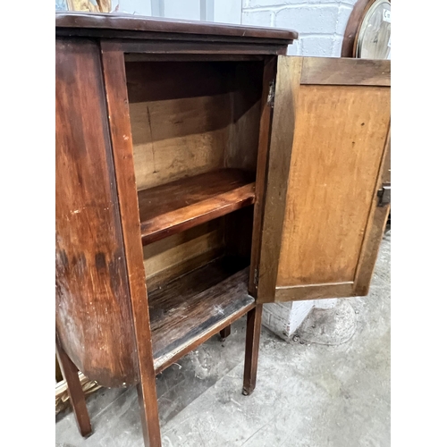 2062 - A Victorian mahogany side cabinet, altered, width 71cm, depth 31cm, height 119cm