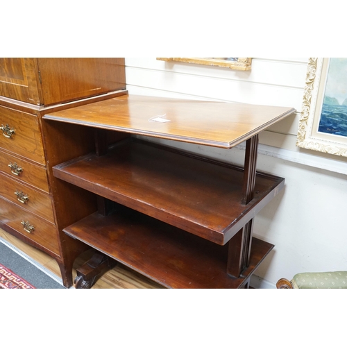 2152 - A Victorian mahogany metamorphic buffet, length 96cm, depth 58cm, height 106cm