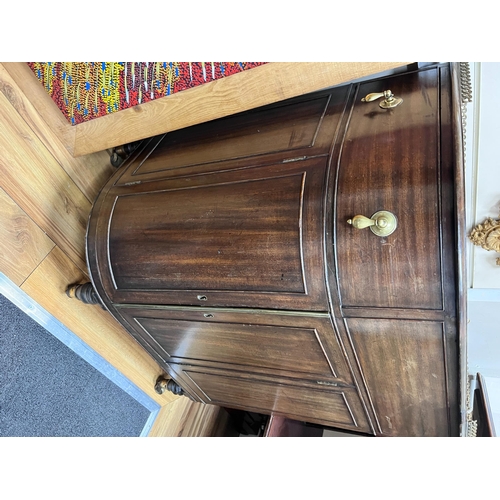 2153 - An early 20th century Irish mahogany wine cooler cabinet, width 73cm, depth 55cm, height 94cm