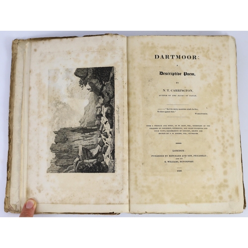 127 - ° ° DEVON & DARTMOOR - Carrington, Nicholas Toms - Dartmoor: A Descriptive Poem, 1st edition, 8vo, o... 